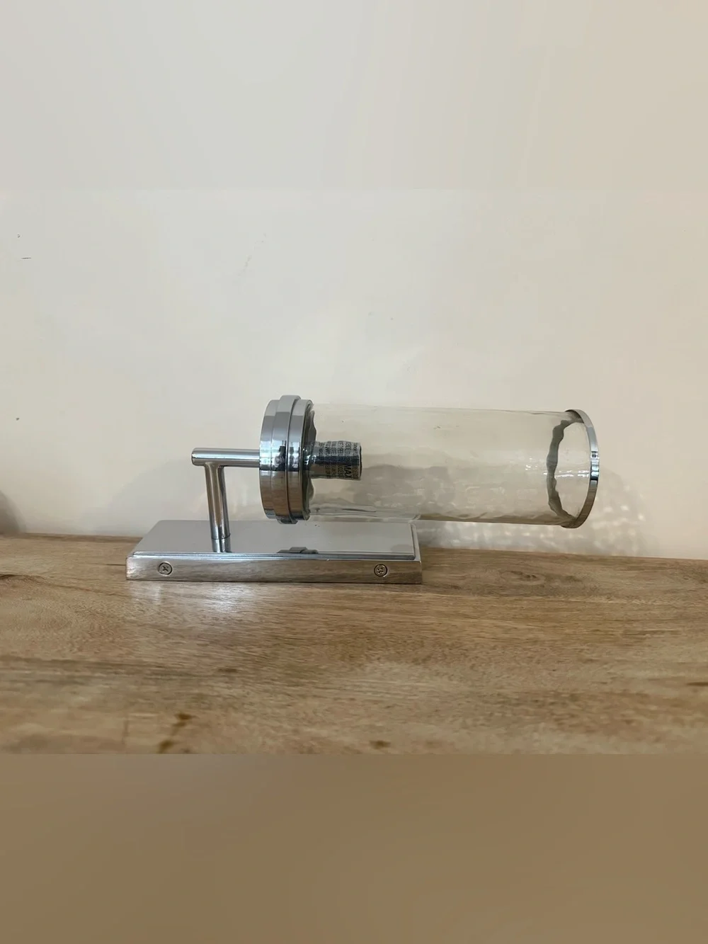 Pottery Barn Frey Sconce, Chrome, Single Tube Wall Sconce